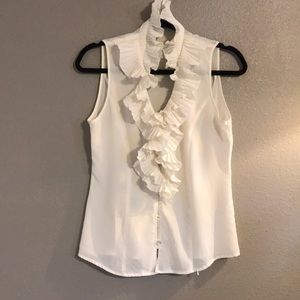 Ruffle collared blouse